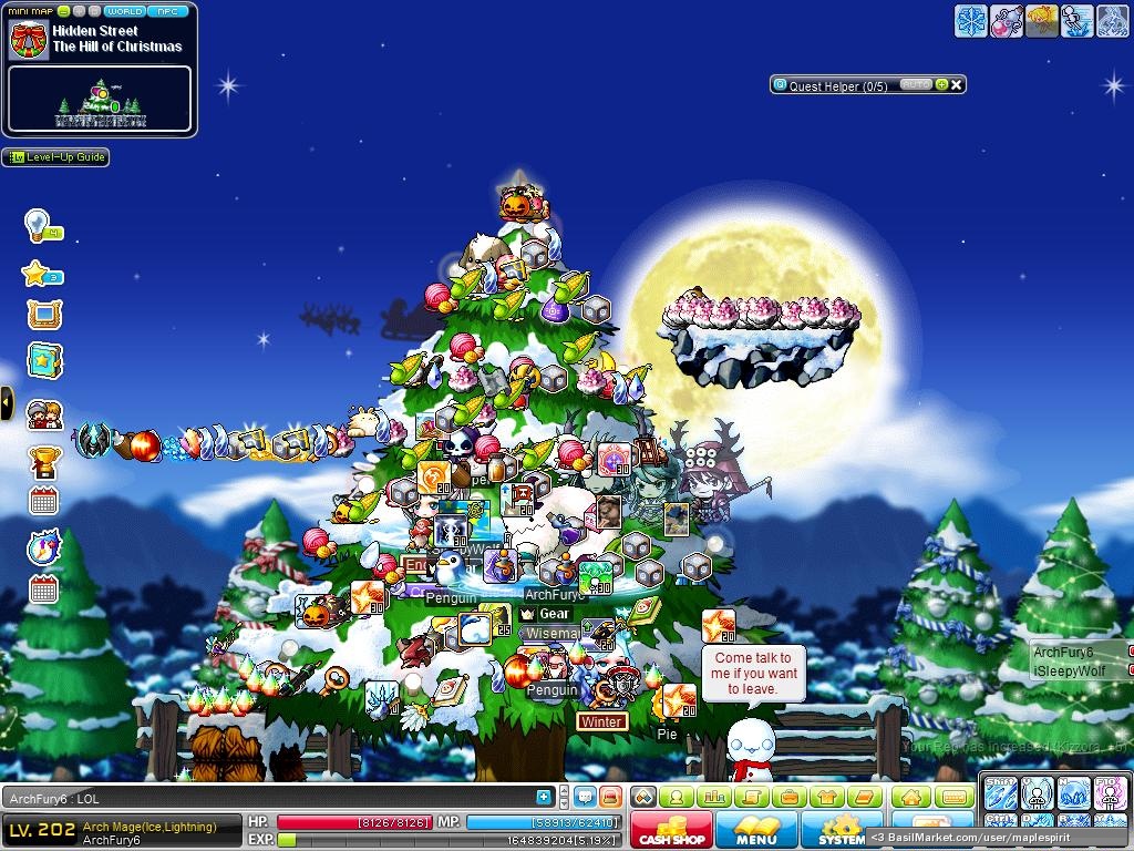 MapleStory Decorating a Christmas Tree! - MapleStory Screen